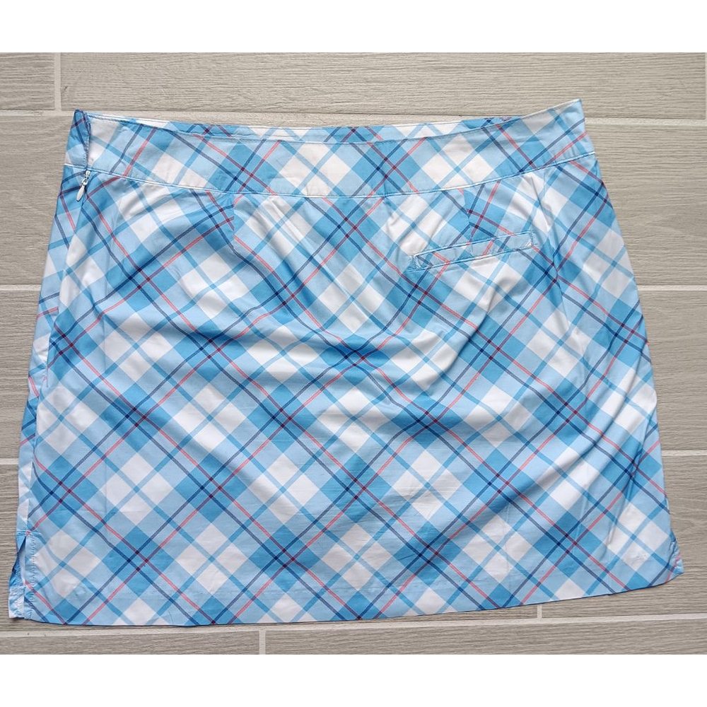 Women's IZOD Golf Skort Size 14 Blue Plaid